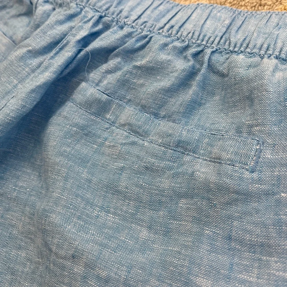 100% linen chambray shorts size extra large - Picture 5 of 8